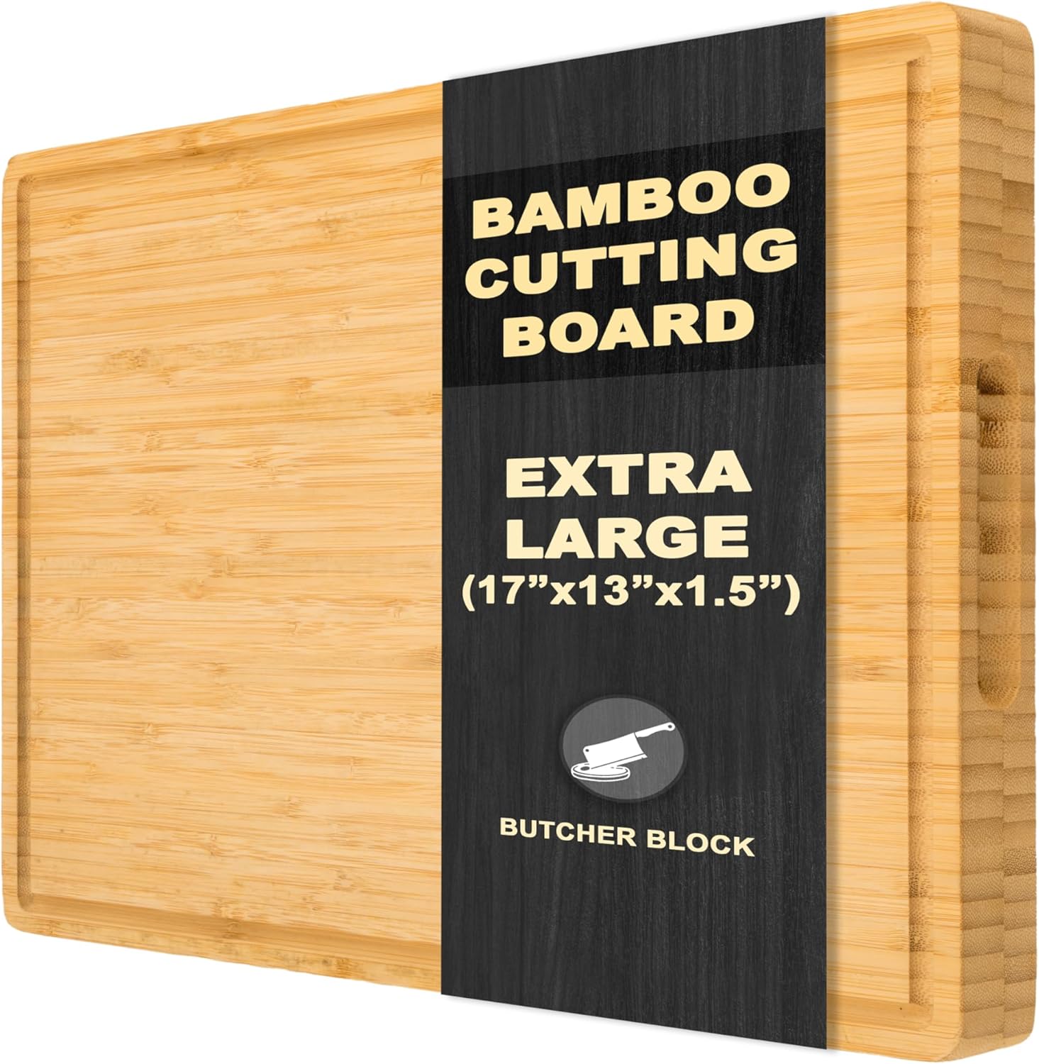 Bamboo Cutting Board - Extra Thick Bamboo Wooden Cutting Board