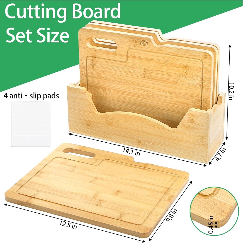 4 Pack Bamboo Cutting Boards w – Bamboo Cutting Board Bewertung und Preis