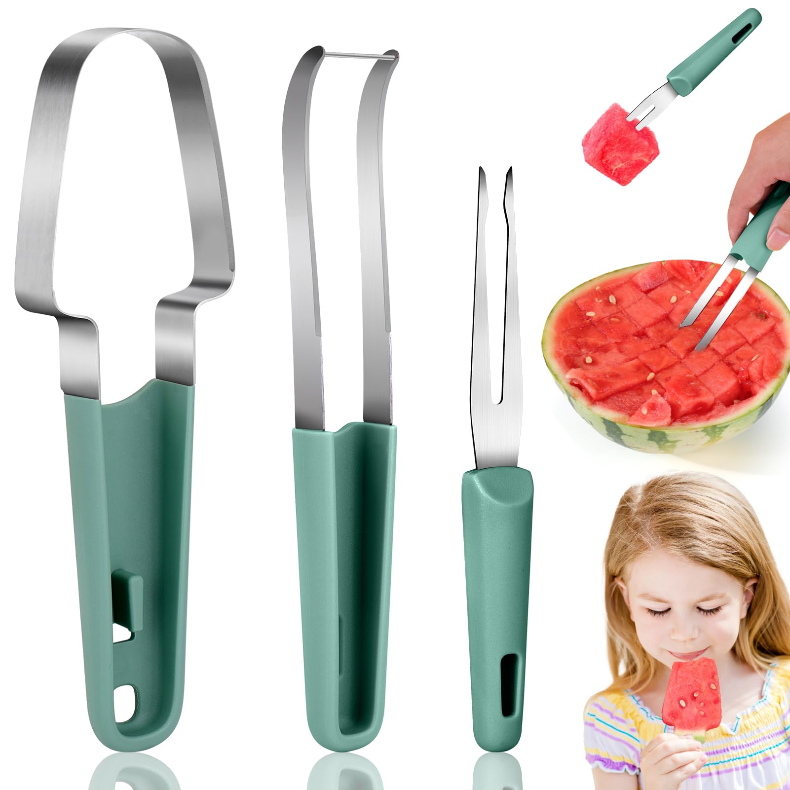 3 in 1 Watermelon Fork Slicer  – Watermelon Slicer Cutter Bewertung und Preis