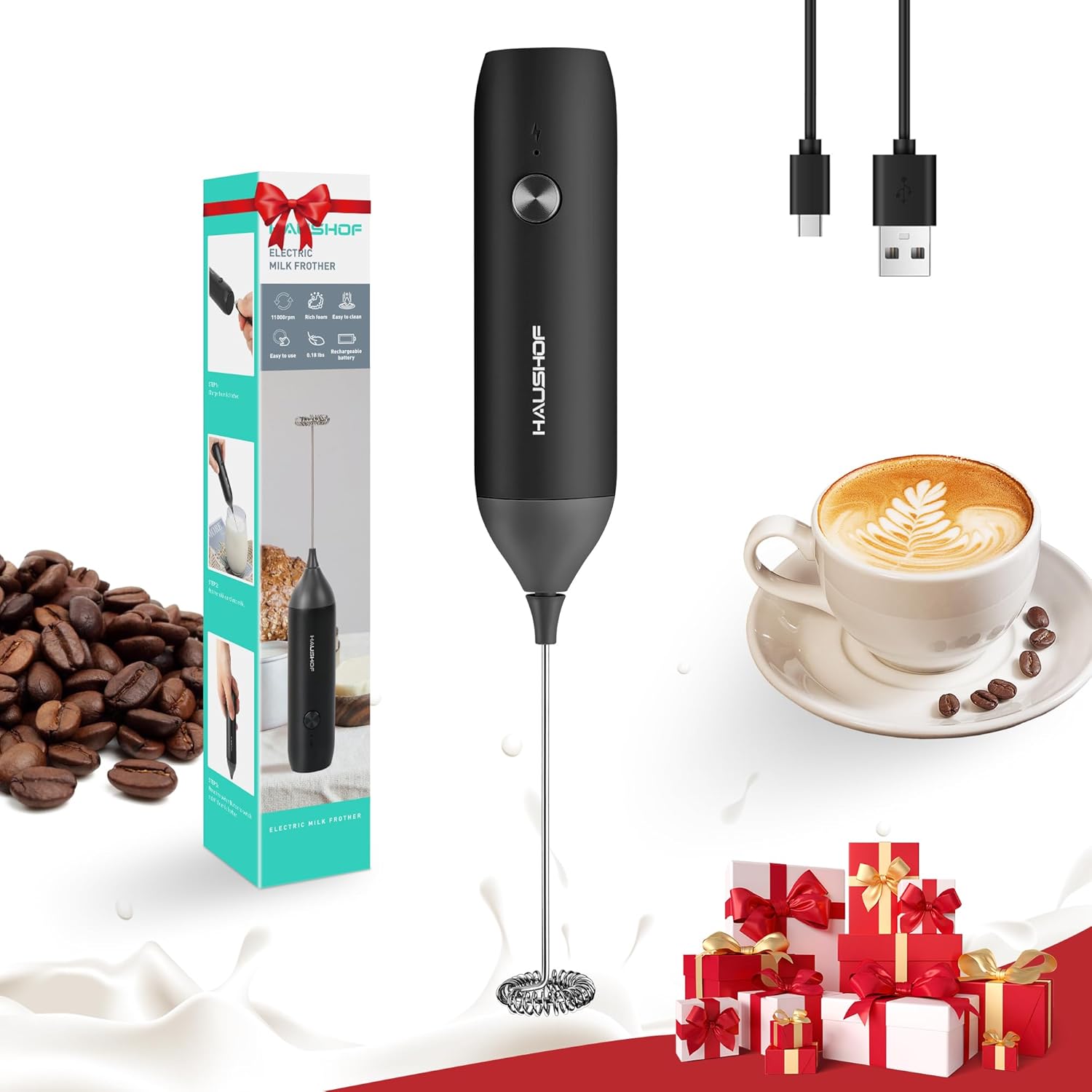 Rechargeable Milk Frother Wand – Milk Frother Bewertung und Preis