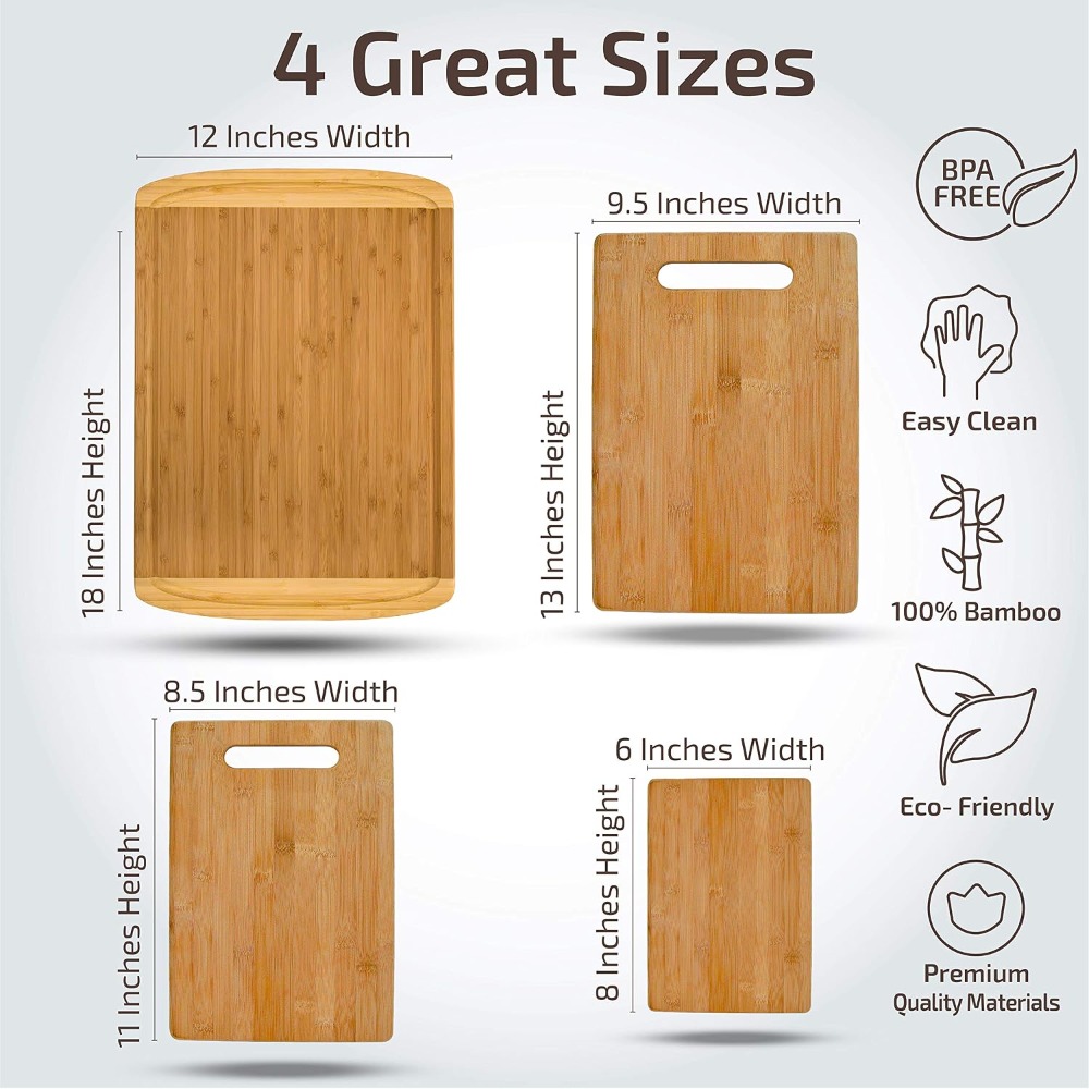4-Piece Bamboo Cutting Board S – Bamboo Cutting Board Bewertung und Preis