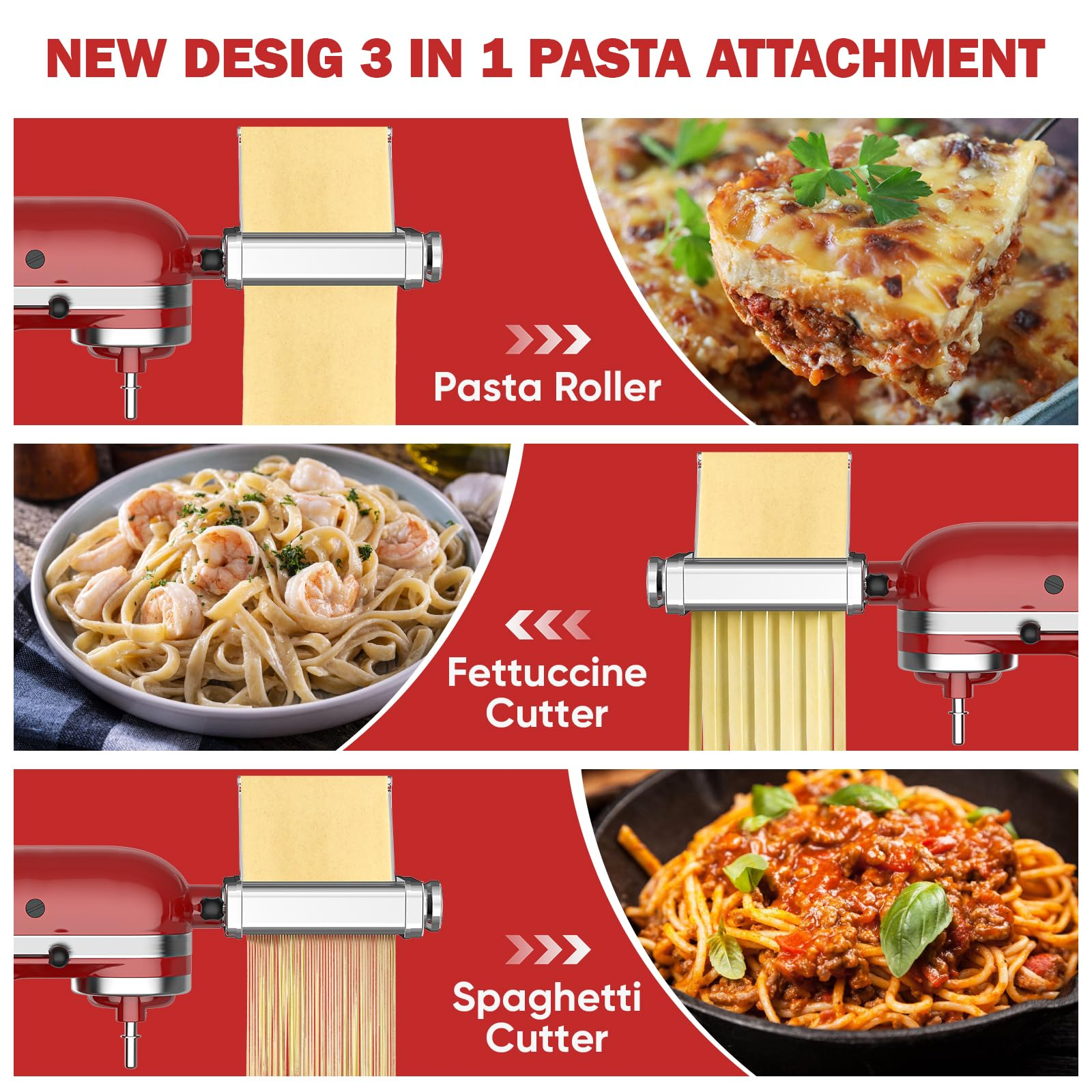 Gvode 3 in 1 Pasta Attachment  – Kitchen Gadgets Mixer Bewertung und Preis