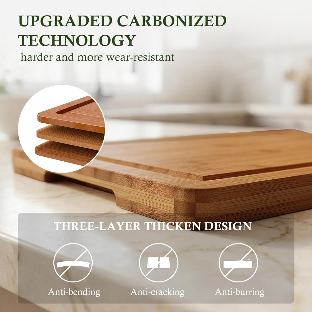 3-Piece Extra Thick Bamboo Cut – Bamboo Cutting Board Bewertung und Preis