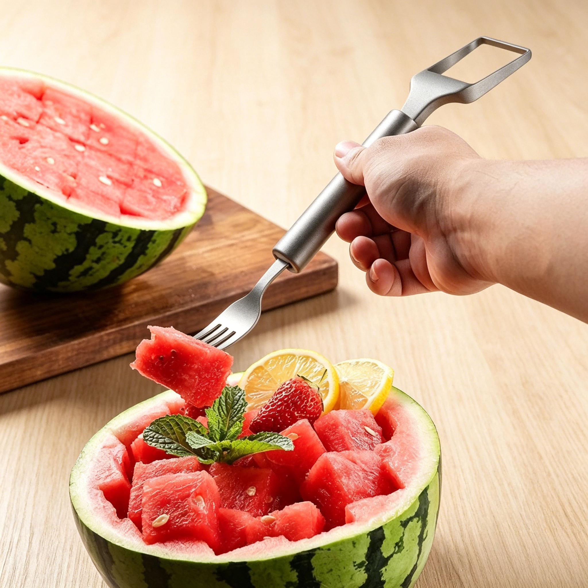 2-in-1 Stainless Steel Waterme – Watermelon Slicer Cutter Bewertung und Preis