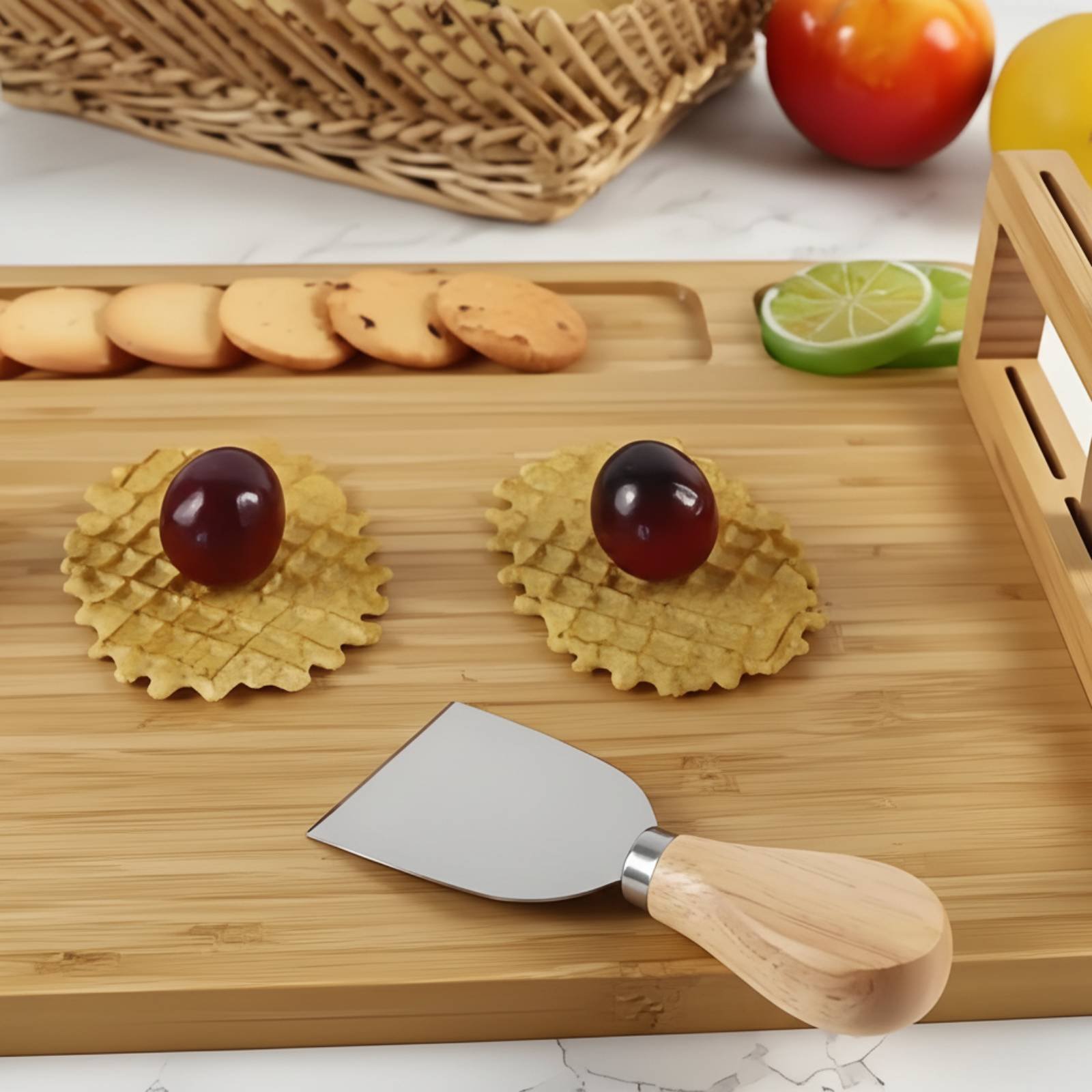 6 Pieces Bamboo Cheese Board a – Bamboo Cutting Board Bewertung und Preis